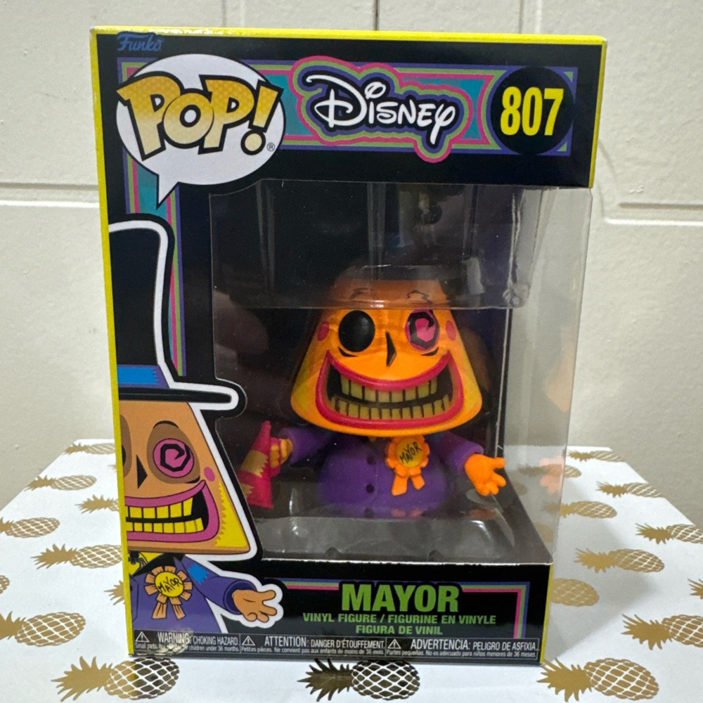 Funko Pop! Disney Nightmare before Christmas Mayor #807 Black Light Figure